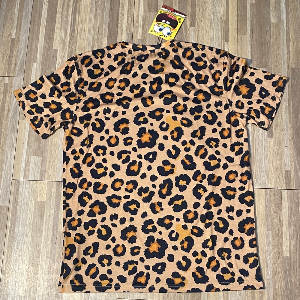 SpongeBob SquarePants Leopard Print T-Shirt rare unisex size medium - Picture 3 of 6